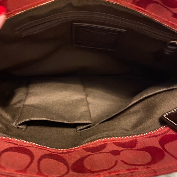 Coach Red Canvas Purse - Picture 4 of 9